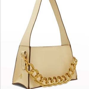 Manu Atelier Kesme Mini Soft Hobo Bag in Vanilla